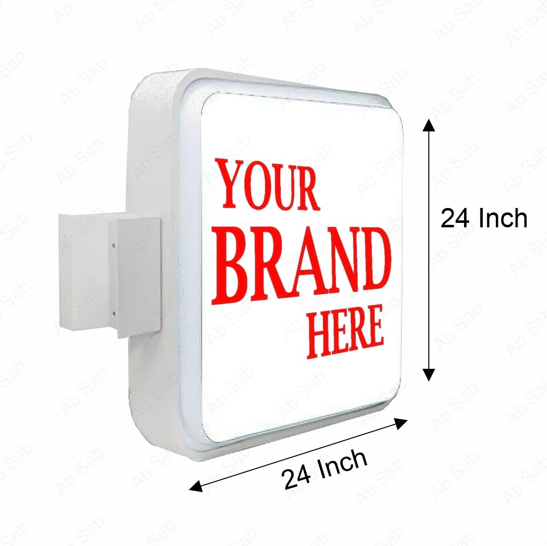 Ab Sab Acrylic LED Lollipop Flange Message Board Glow Signage for Branding and Promotion-Square - Image 2