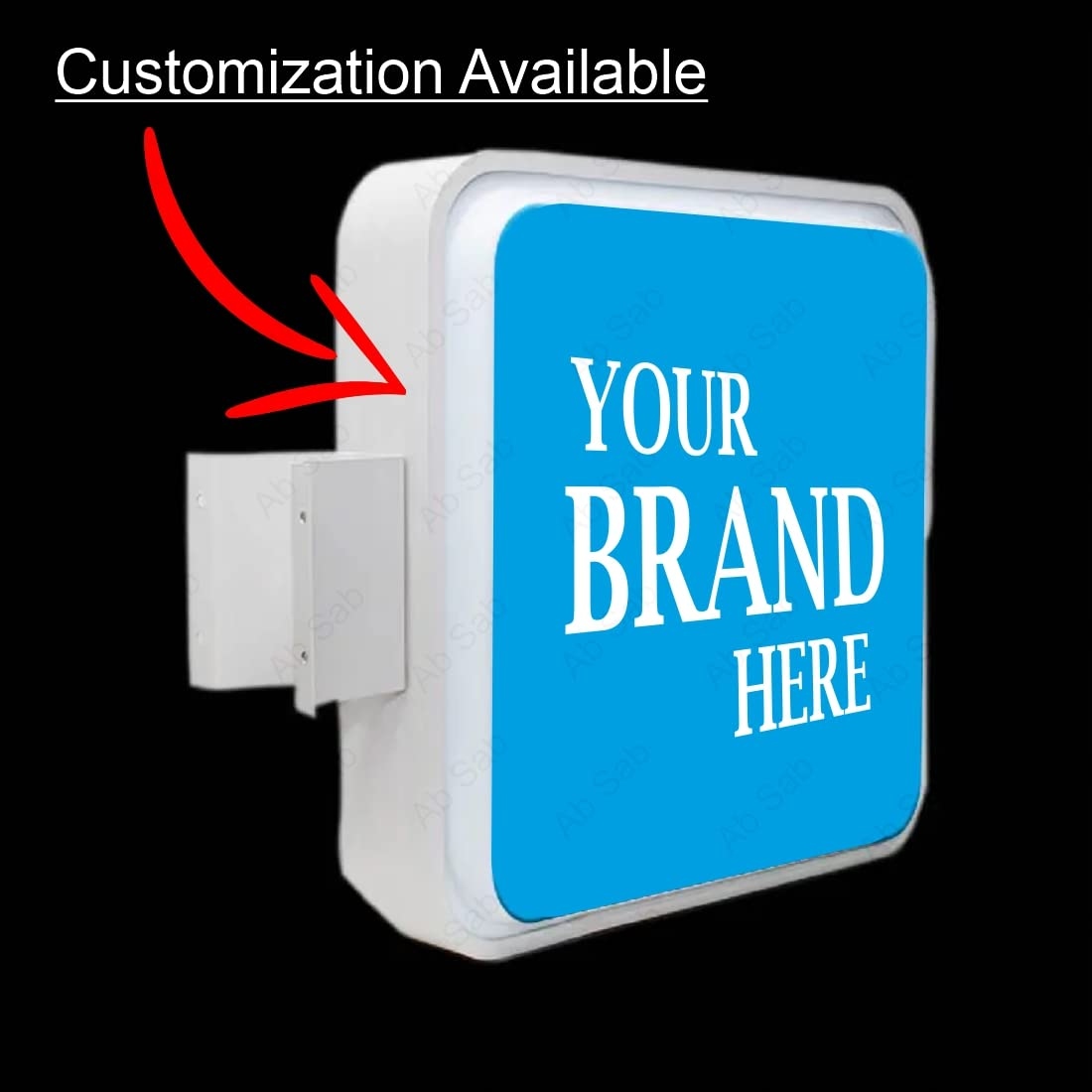 Ab Sab Acrylic LED Lollipop Flange Message Board Glow Signage for Branding and Promotion-Square - Image 4