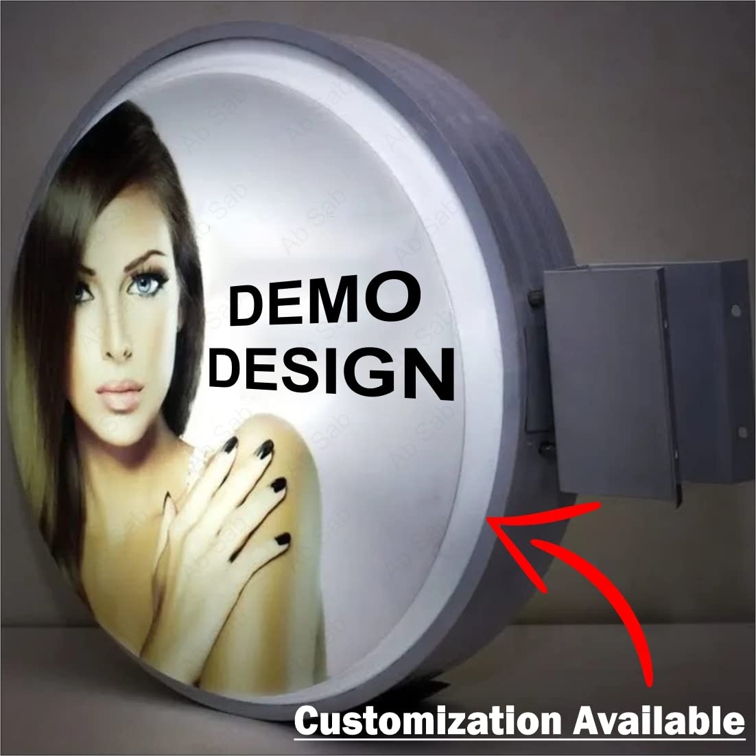 Ab Sab Acrylic LED Lollipop Flange Message Board Glow Signage for Branding and Promotion-Round - Image 4