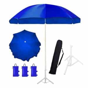 Ab Sab Large Umbrella 60 inch Oversize Lightweight Golf Umbrellas Windproof || Blue