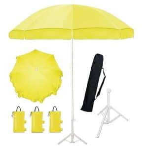 Ab Sab Large Umbrella 60 inch Oversize Lightweight Golf Umbrellas Windproof || Yellow