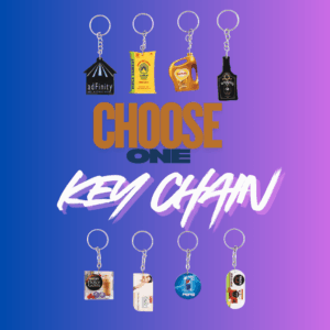 Ab Sab Personalized Digital Print Keychain with Custom Brand Name and Custom Name for Gifting , Choose your Design. (MOQ-1000)